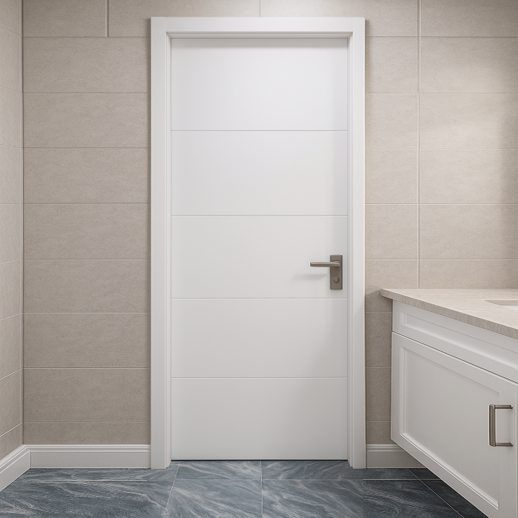 PUERTA DE INTERIOR MDF 3' X 7' C/MARCO - WHITE 4 LINE 