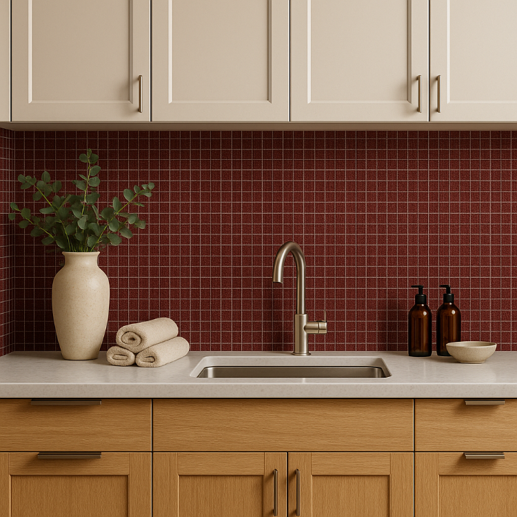 AZULEJO 20 X 30 WAVY BURDEOS (17PZ/1.02M2)