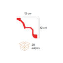 MOLDURA FOAM 12X12X200CM REF: TR-01 VENEDIK