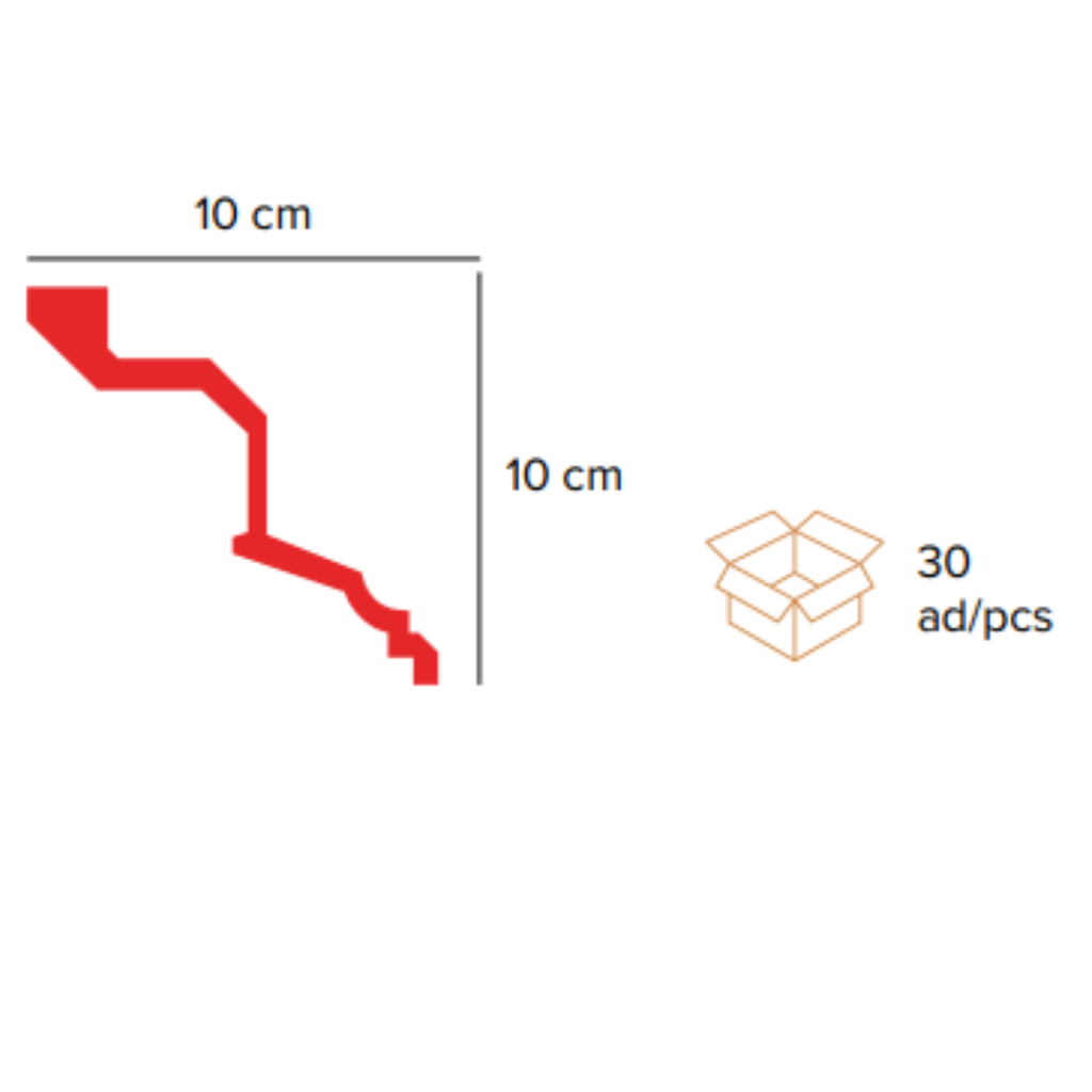 MOLDURA FOAM 10X10X200CM REF: TR-05 EFES