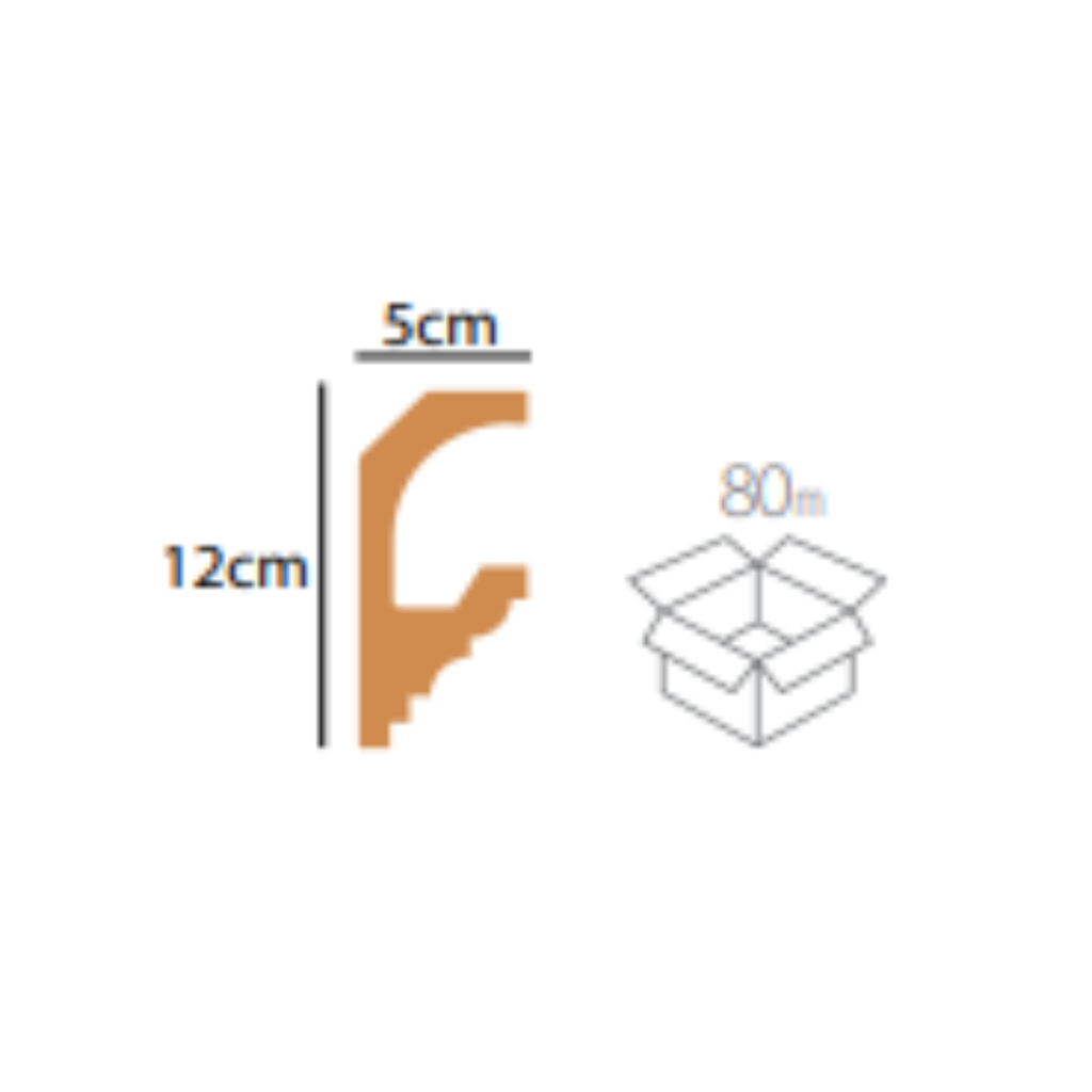 MOLDURA FOAM 12X5X200CM REF: TL-03