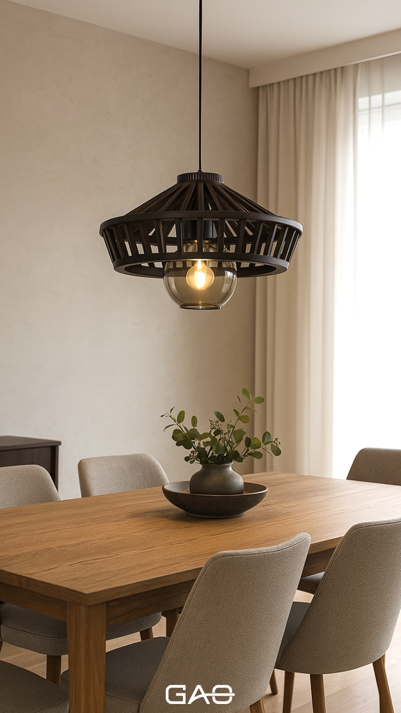 LAMPARA REF.HY-S001/1L AMBAR