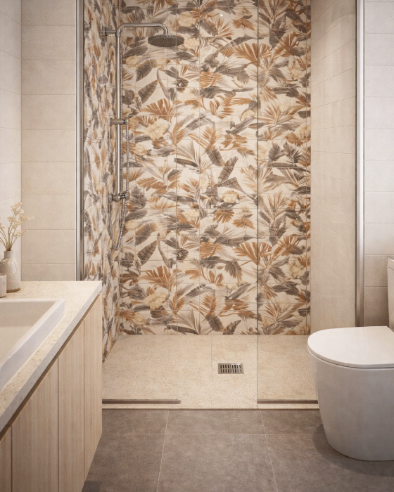 AZULEJO 30 X 90 BOUQUET MONTMARTRE SABLE RECTI. ( 1.08 MT2   4PZ CJ)