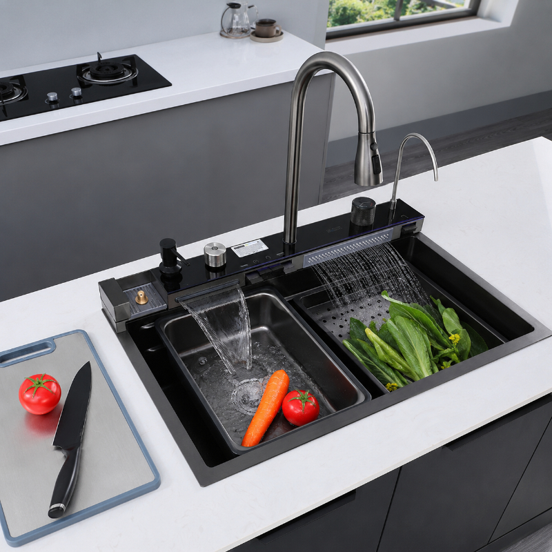 FREGADOR MULTIFUNCIÓN REF. SIENA NANO BLACK (7546) 75CM X 46CM X 22CM