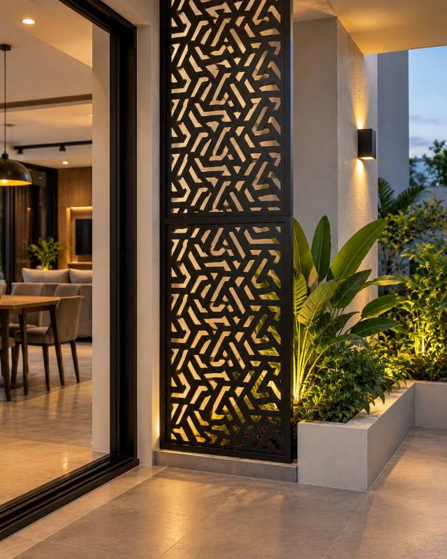 PANEL DECOR METAL PRECORTADO 60CM X 120CM X 1.5MM REF. VECTOR