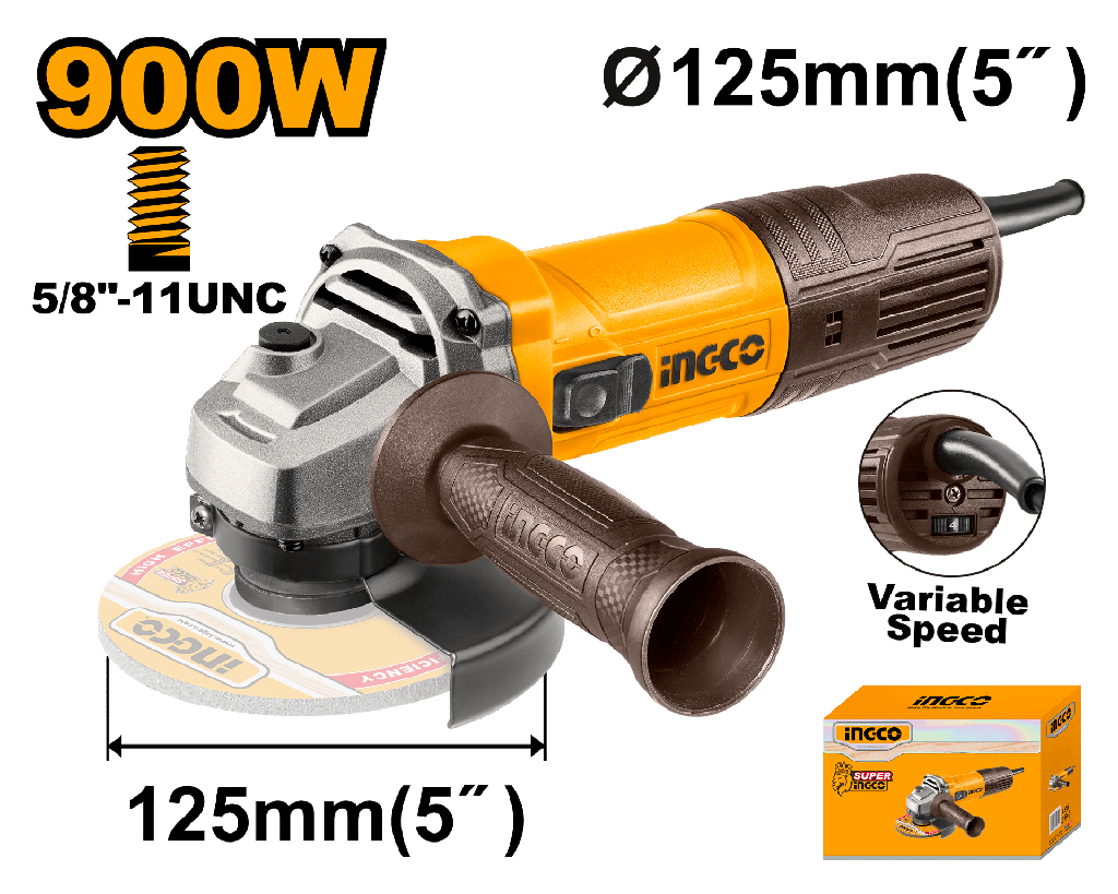 ESMERILADORA ANGULAR 900W 5"