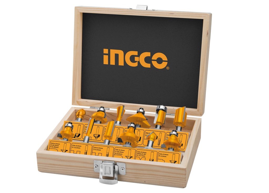 SET 12 PCS BROCA ROUTER 1/4"