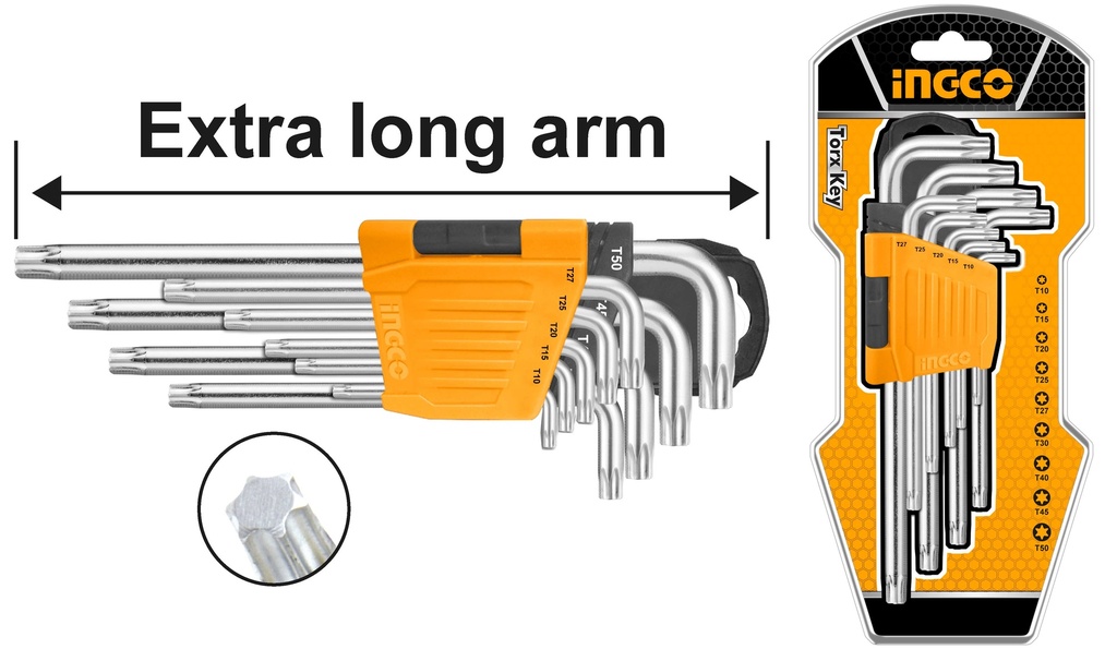 LLAVE TORX 9PCS LARGO