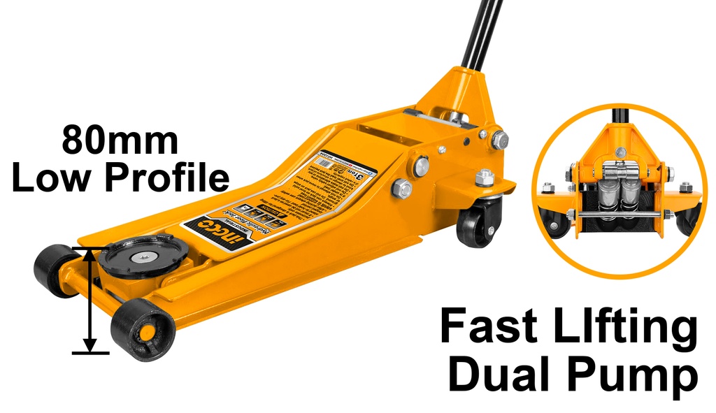 JACK HIDRAULICO DE PISO DOBLE FUERZA 3TON 515MM
