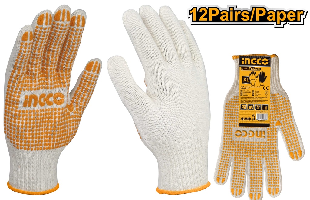 GUANTES PUNTOS PVC XL