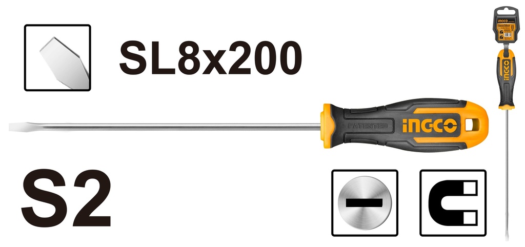 DESTORNILLADOR PLANO SL8X200