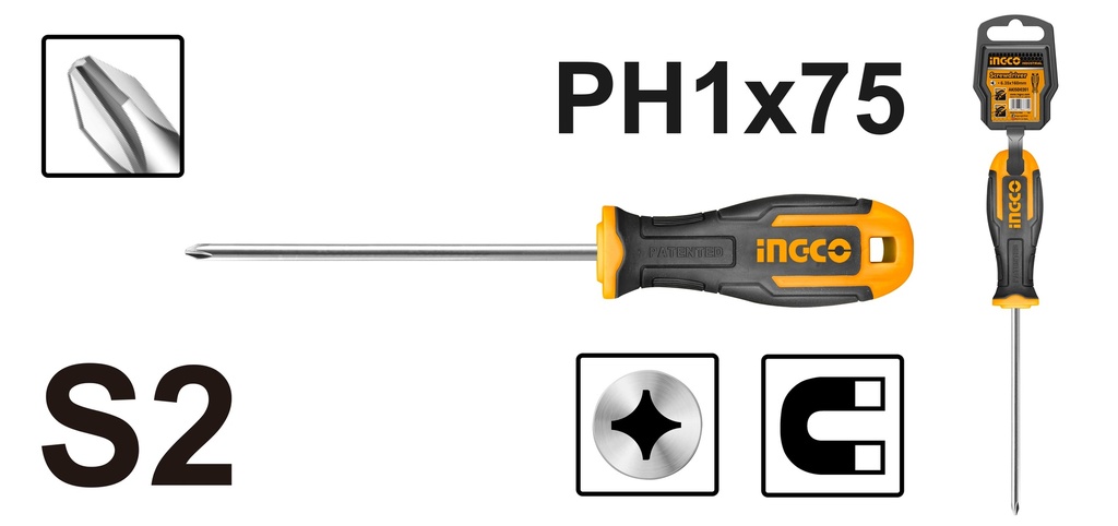 DESTORNILLADOR DE PUNTA PH1X75