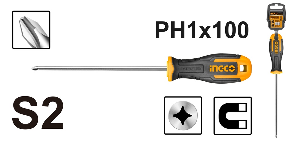 DESTORNILLADOR DE PUNTA PH1X100