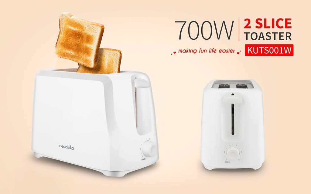 TOSTADORA DE PAN 2 REBANADAS 700W