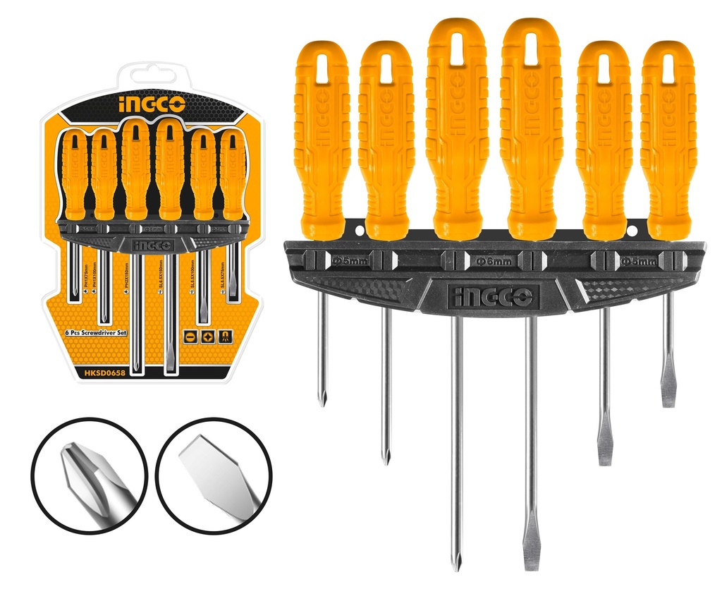 JUEGO DESTORNILLADOR 6 PCS
