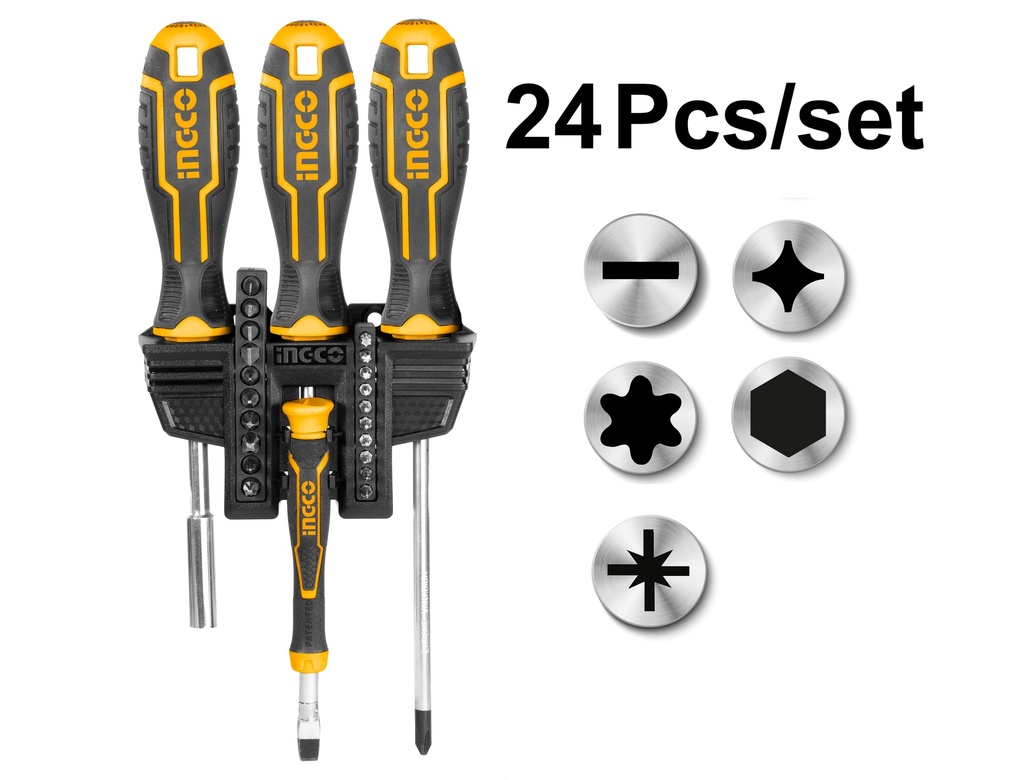JUEGO DESTORNILLADOR 24 PCS