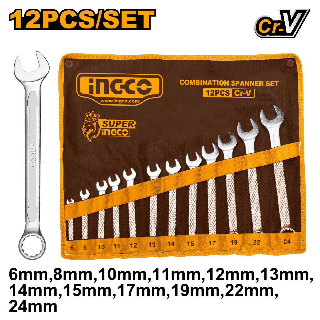 LLAVE DE COMBINACION 6-24MM 12 PCS