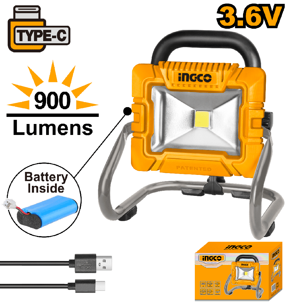 LAMPARA PORTATIL 3.6V 900 LUMEN