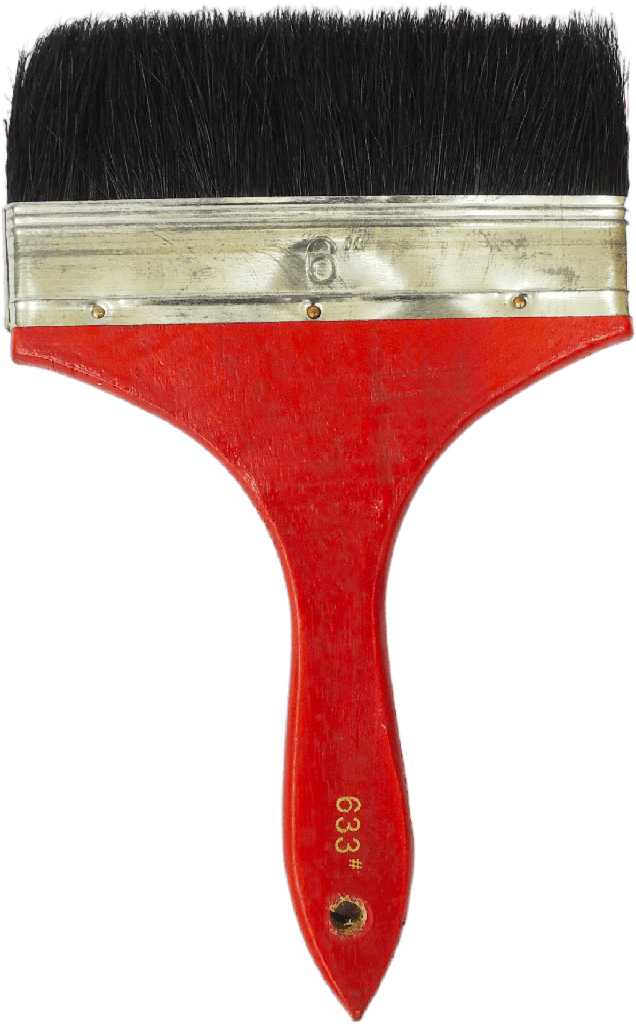 BROCHA COLOR ROJO/NEGRO 6"