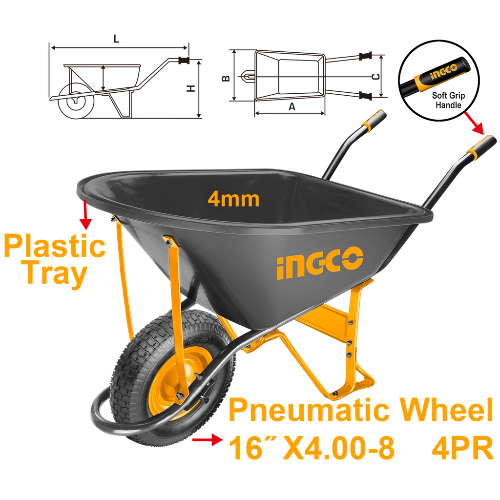 CARRETILLA P/CARGA PLASTICA 150KG