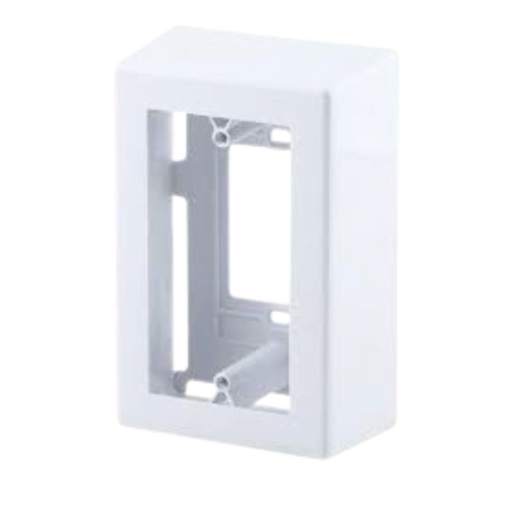 CAJA DE MOLDURA PLASTICA BLANCA