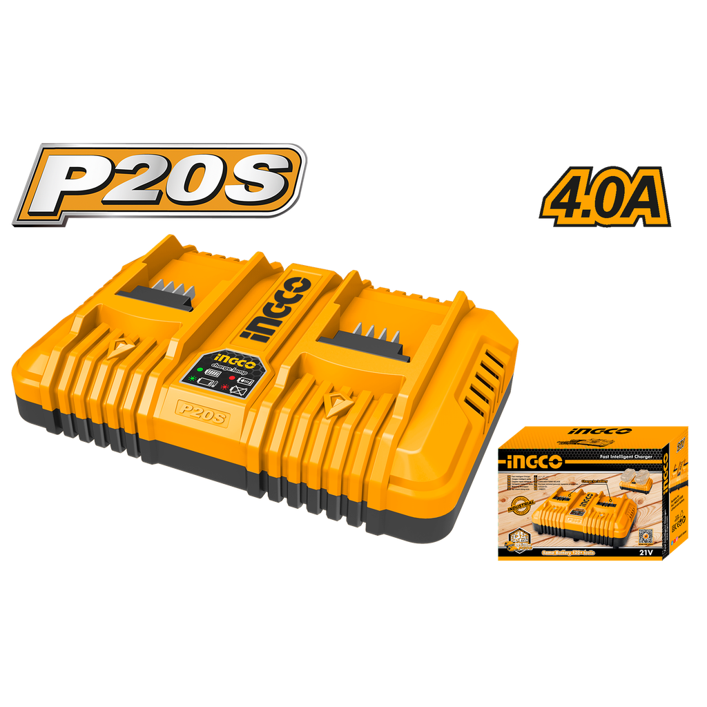 [AGOTADO] CARGADOR INTELIGENTE DOBLE BATERIA 20V 4A