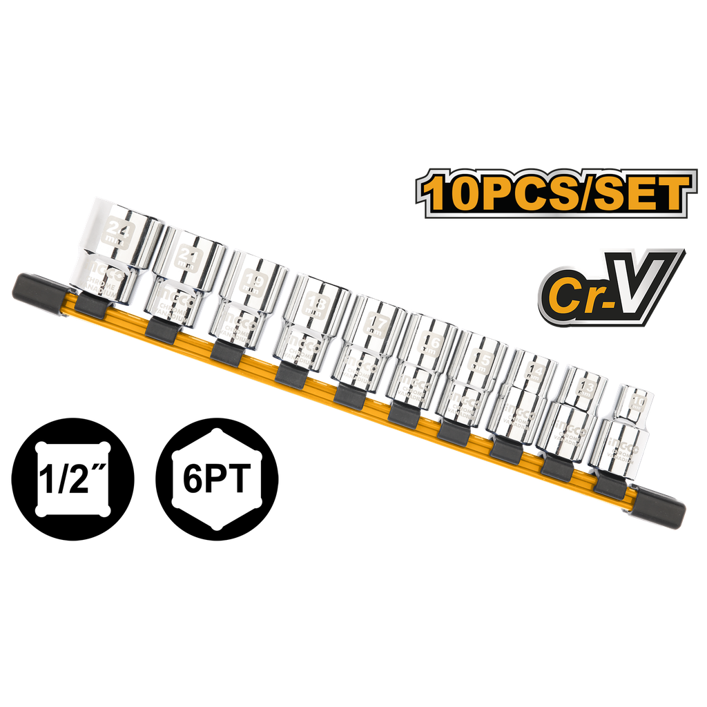 SOCKET 1/2" SET 10 PCS