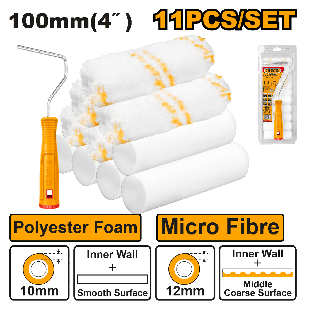 JUEGO DE RODILLO 4" FOAM