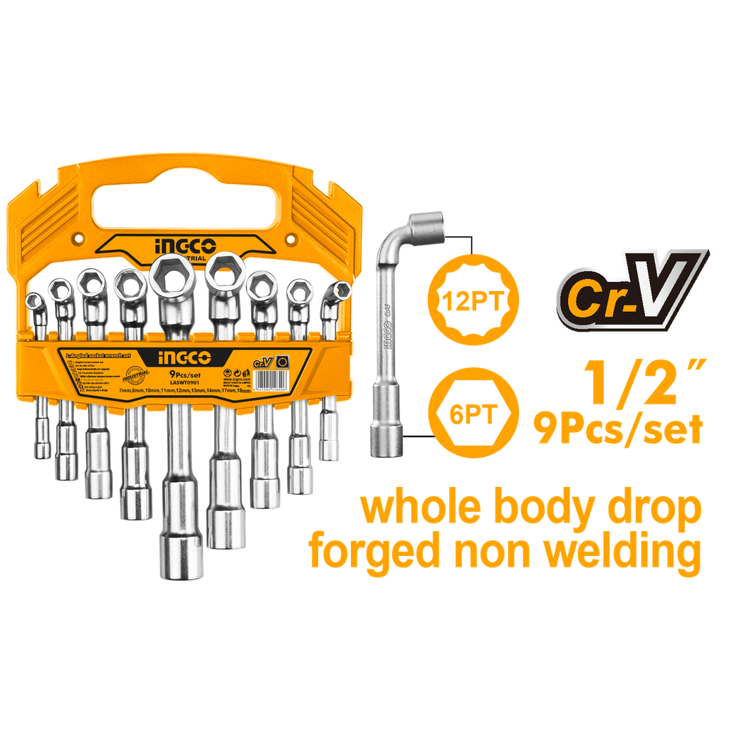 SET DE LLAVE L SOCKET 1/2" 9 PCS