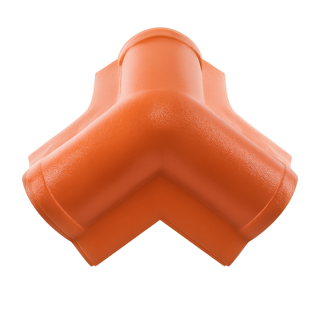 UNION 3 VIAS UPVC COLOR TEJA 300 X 300 X 3 MM