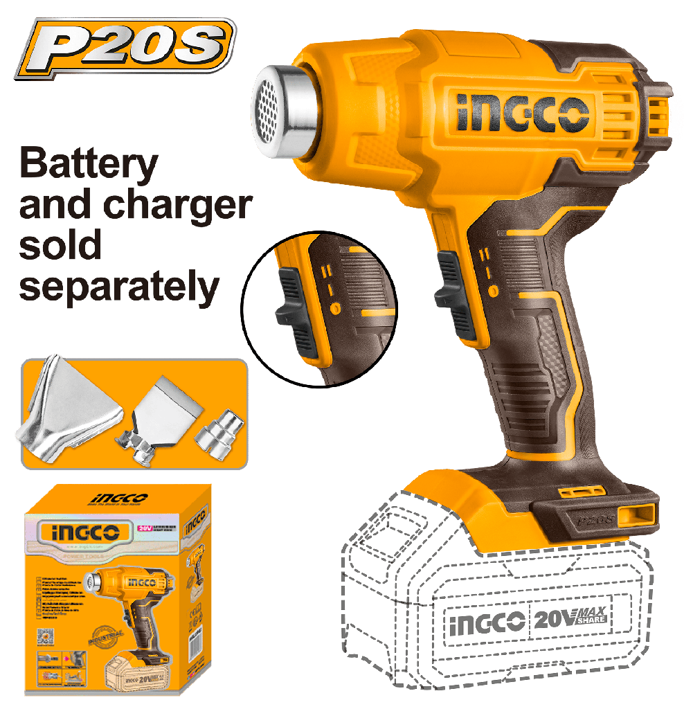 PISTOLA DE CALOR 20V