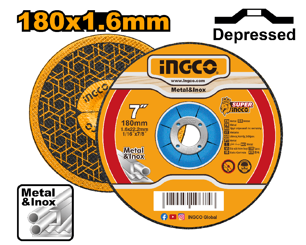 DISCO DE CORTE METAL 7" X 7/8"