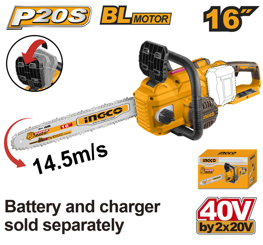 [AGOTADO] SIERRA DE CADENA 20V BL 16"