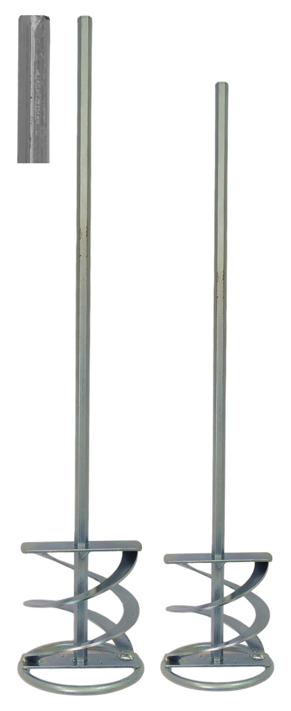 MEZCLADOR DE PINTURA 8mmX400mm HEX BLANCO ZINC