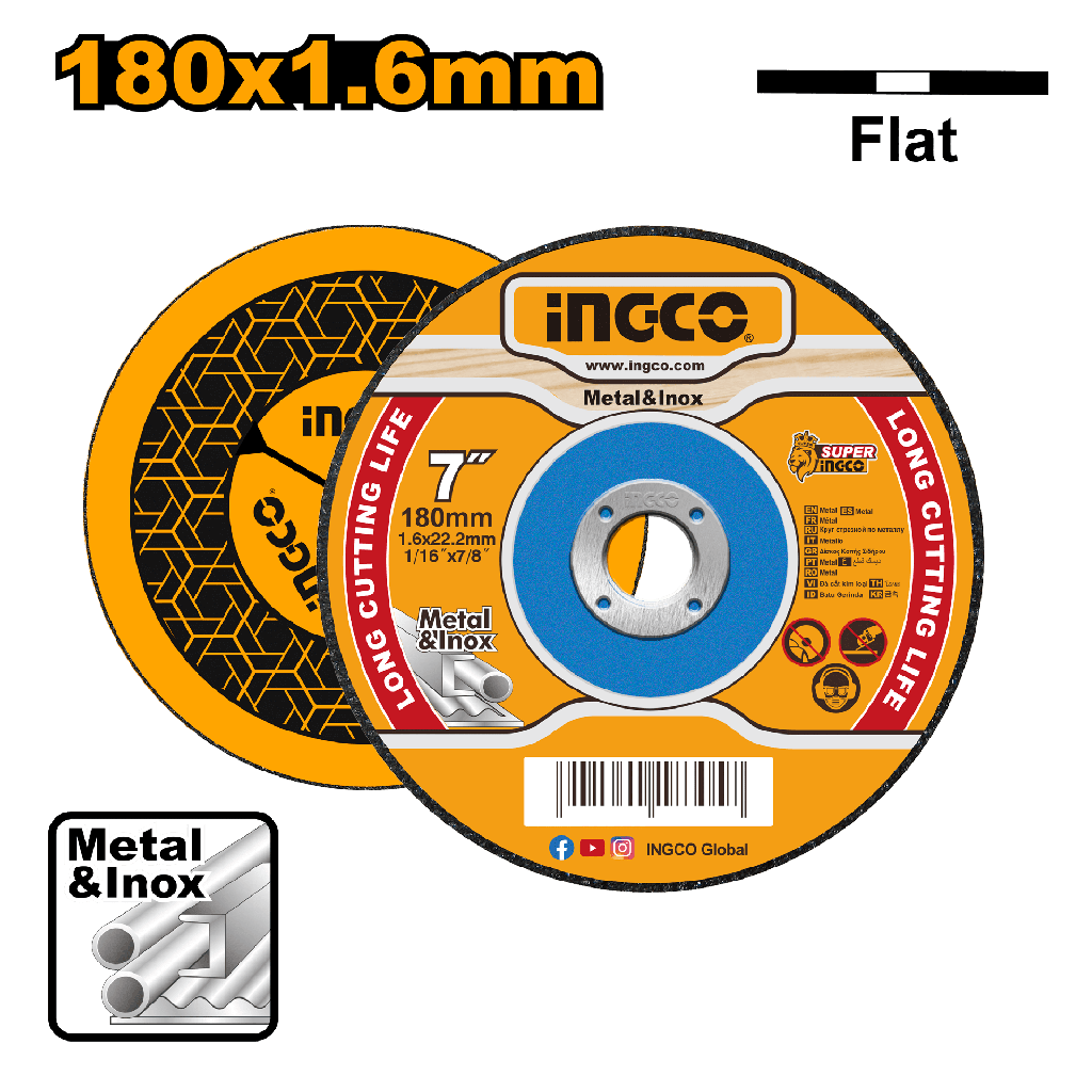 DISCO DE CORTE METAL 7" X 1/16" X 7/8" PLANO