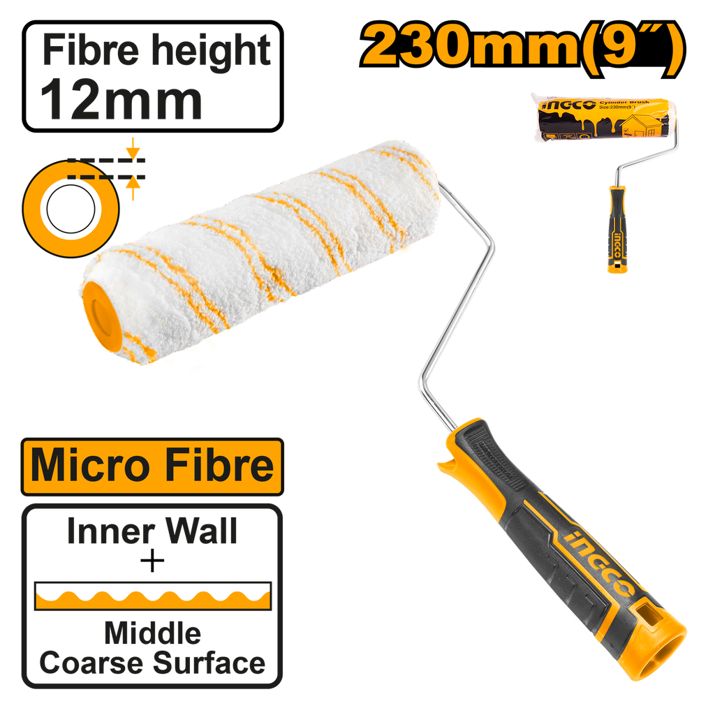 RODILLO CON MOTA MICROFIBRA 9" X 12MM INTERIOR