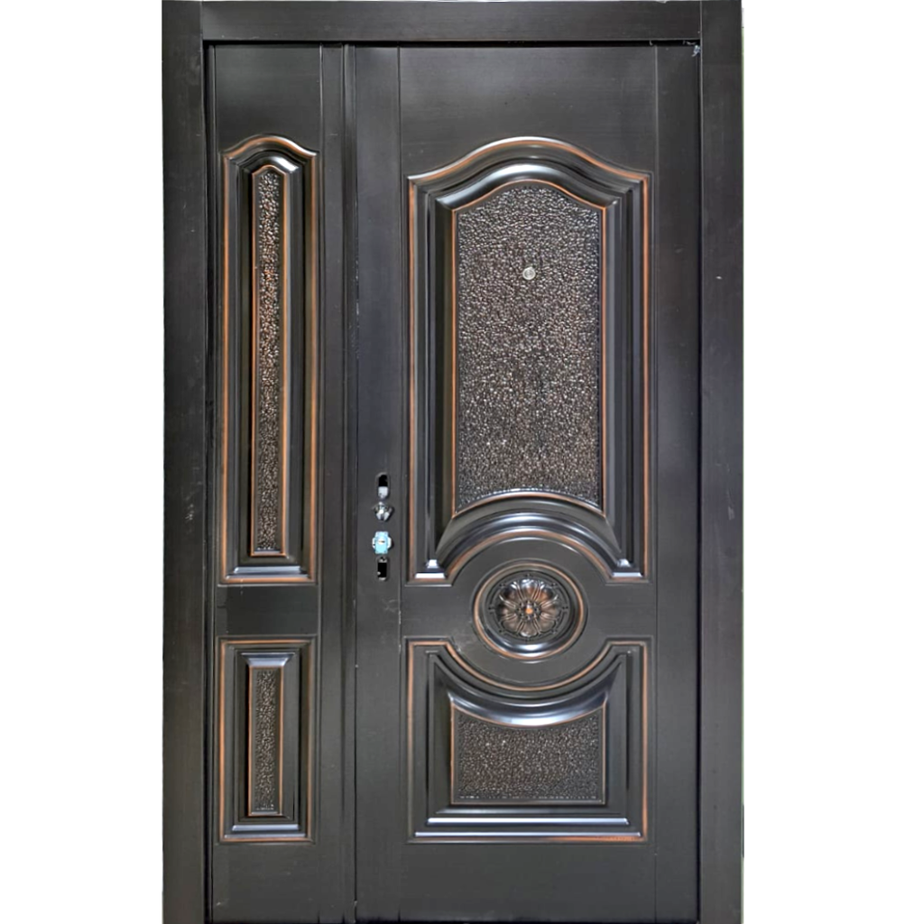 PUERTA MULTILOCK CON LATERAL 1180X2200MM KRD-7001 CAOBA DERECHA