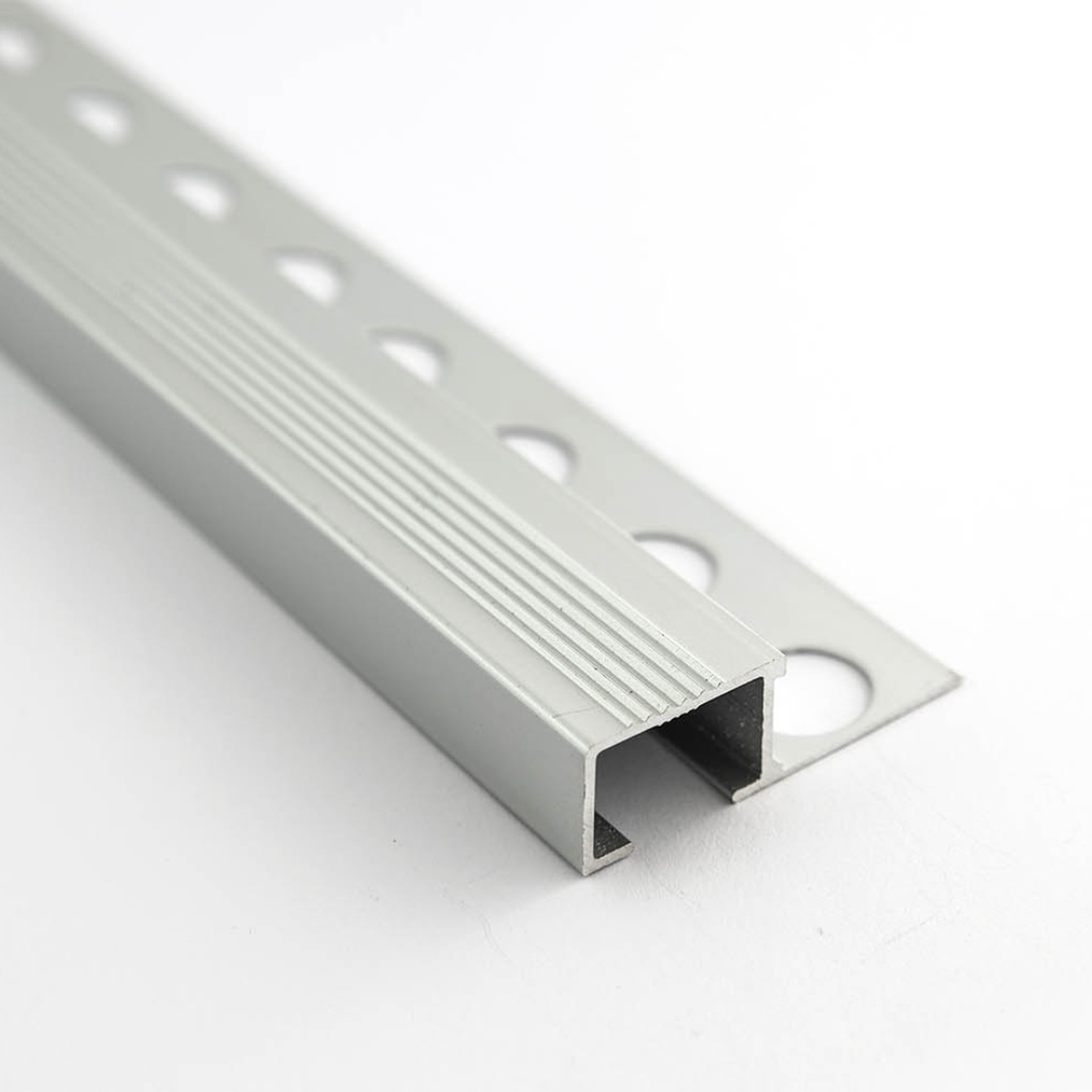 PERFIL ALUMINIO ESCALON PLATA 30 X 40MM