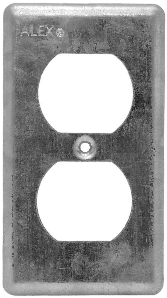 TAPA TOMA DOBLE METAL ALX-58C7