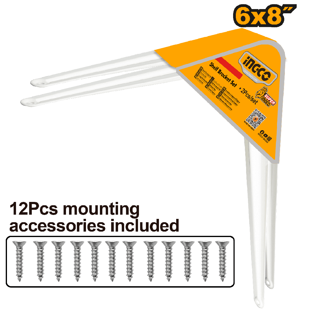 PIE DE AMIGO 6"X8" BLANCO 25 KG SET 2 PCS