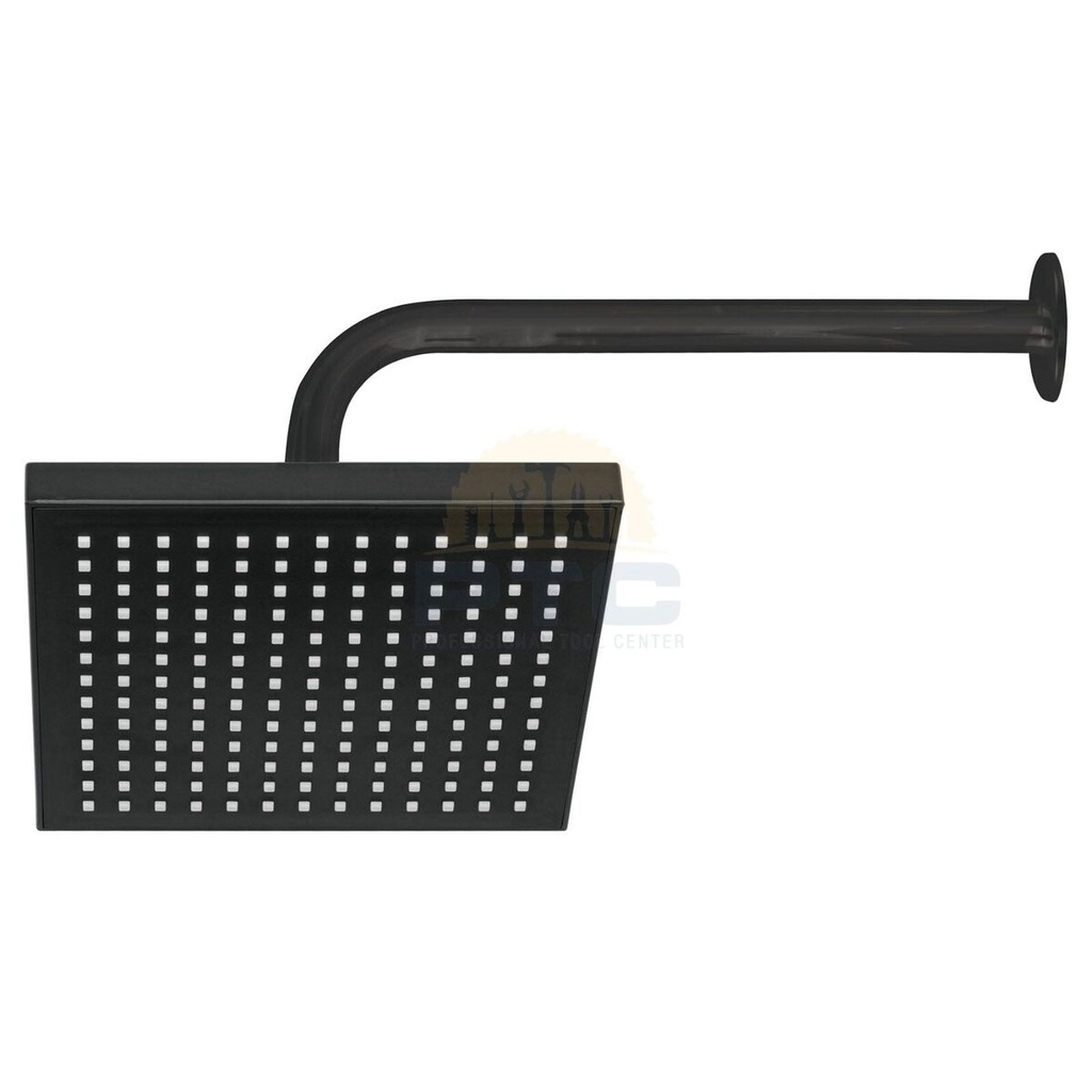 REGADERA NEGRA CON BRAZO RECTO 46748 FOSET AQUA