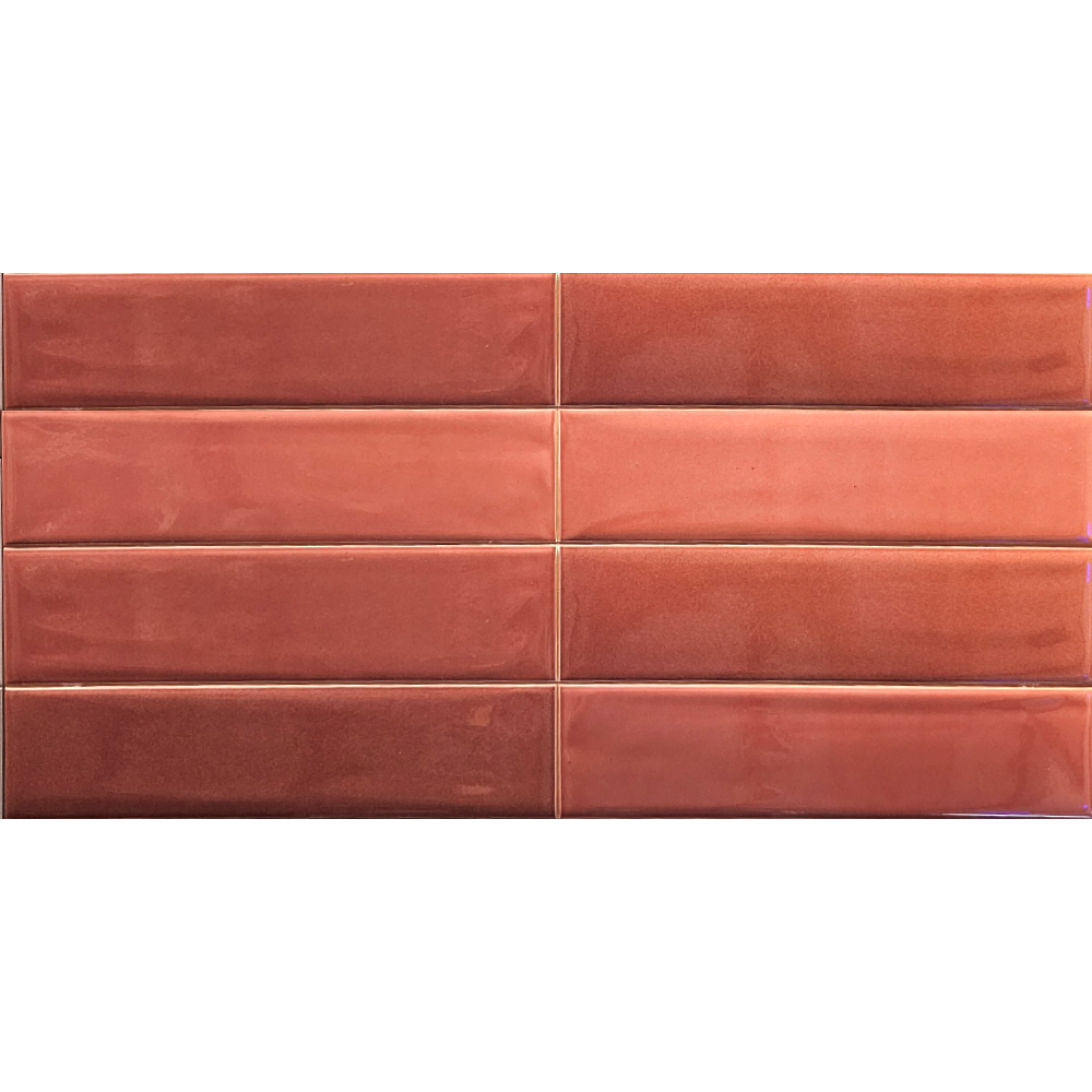 AZULEJO 30 X 60 PRECORTE BURDEOS BRILLO 1A (6PZA 1.08M CJ)