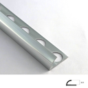 PERFIL ALUMINIO 10,5 mm PLATA BRILLO 2,6 ml.