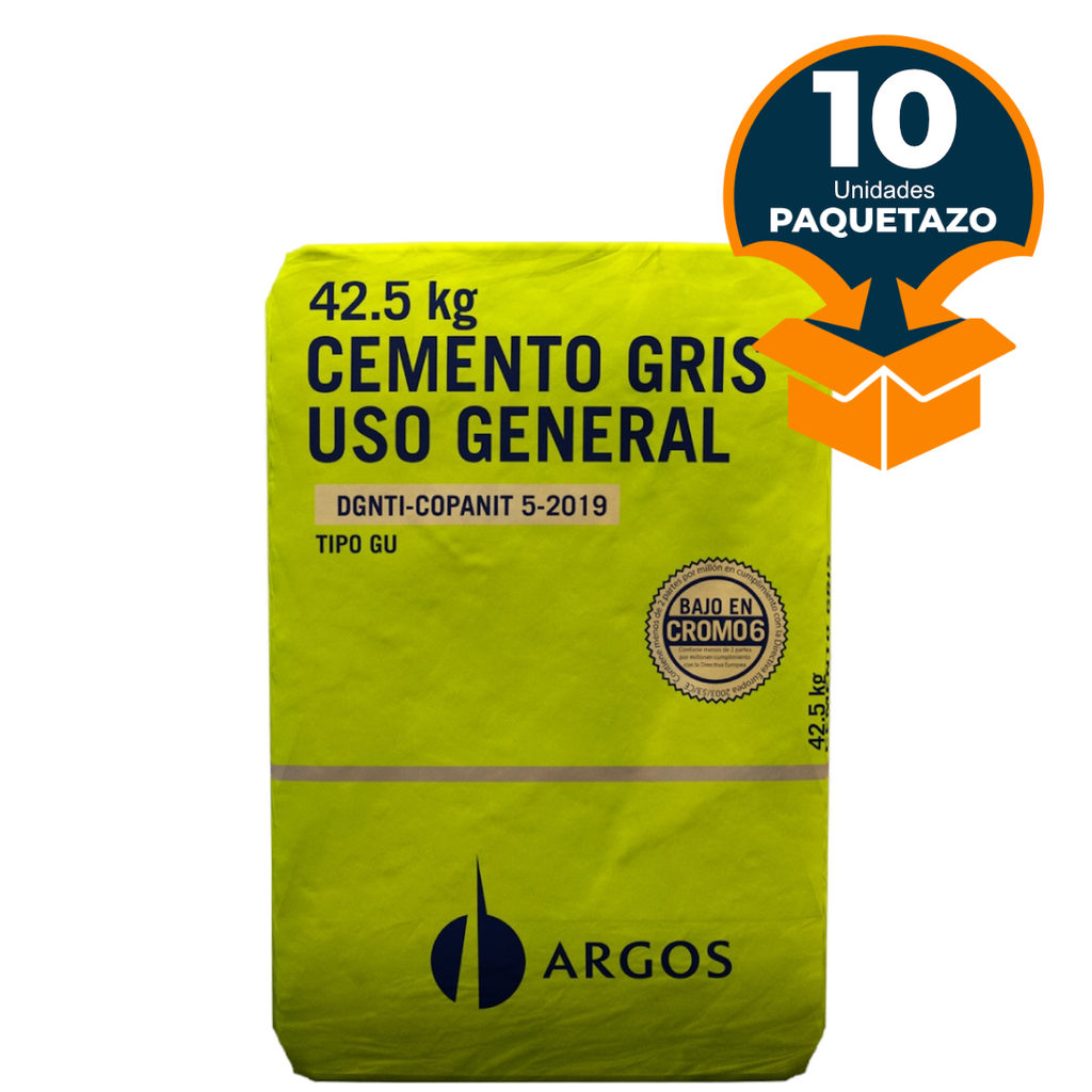 PAQUETAZO - CEMENTO GRIS ARGOS - 10 SACOS