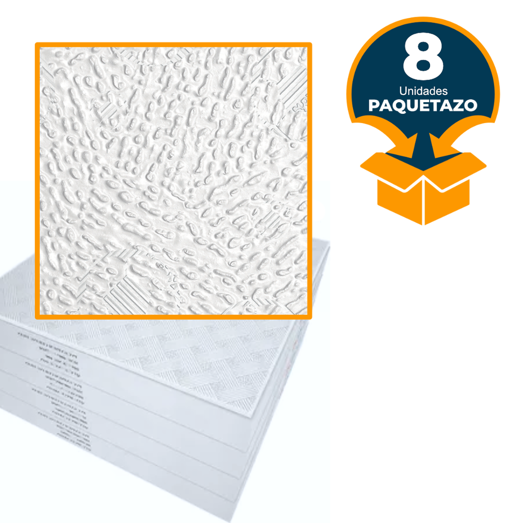 PAQUETAZO - CIELO RASO GYPSUM 2X2 REF.993 - 8 UNIDADES