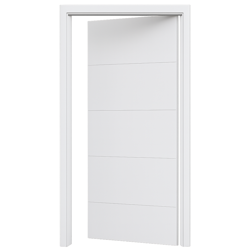 PUERTA DE INTERIOR MDF 3' X 7' C/MARCO - WHITE 4 LINE 