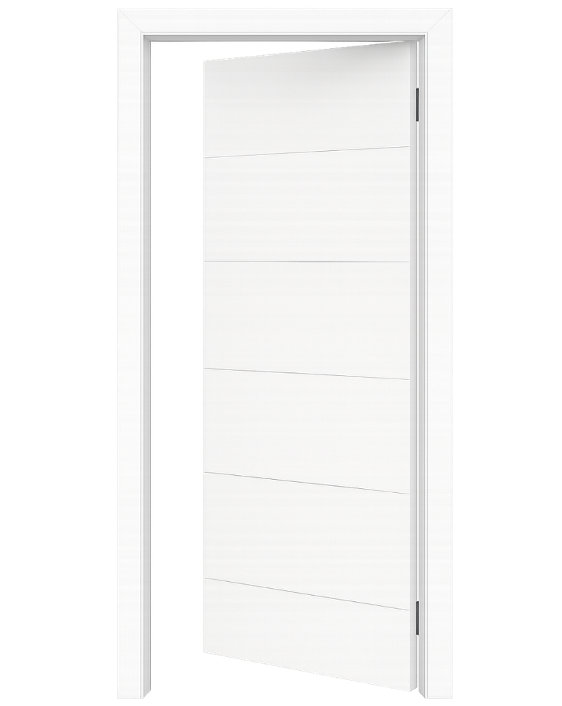 PUERTA DE INTERIOR MDF 2' X 7' C/MARCO - WHITE 4 LINE