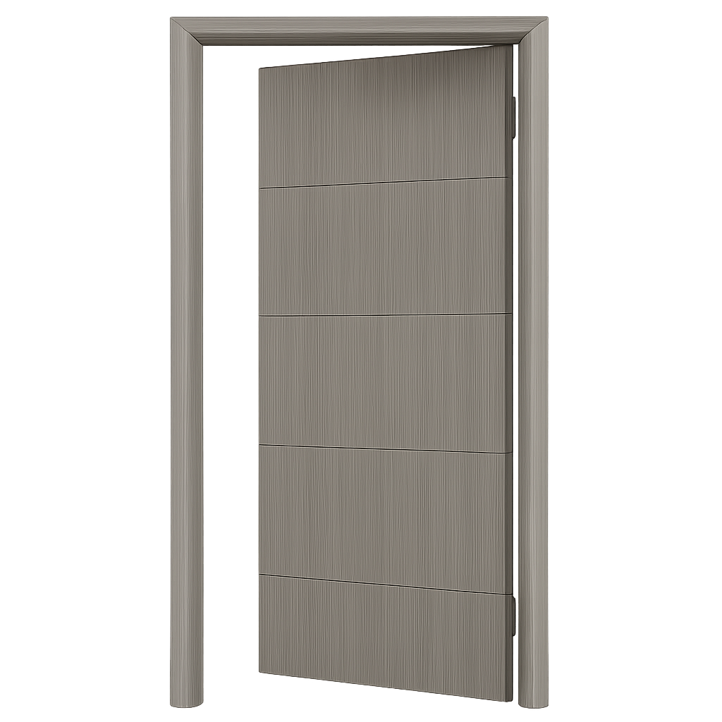 PUERTA DE INTERIOR MDF 3' X 7' C/MARCO - NOGAL 4 LINE BLACK