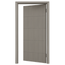 PUERTA DE INTERIOR MDF 3' X 7' C/MARCO - NOGAL 4 LINE BLACK