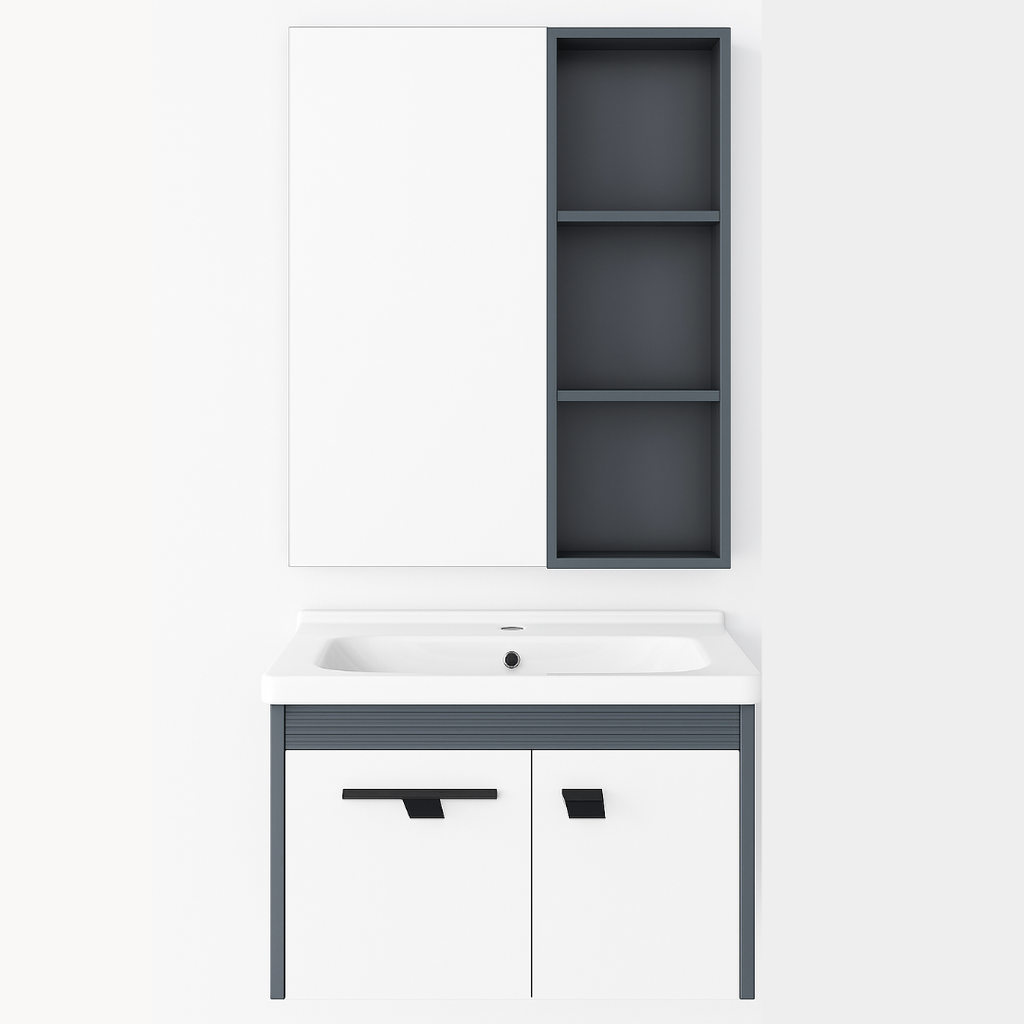 MUEBLE DE BAÑO CON ESPEJO REF. 5-60 GRIS